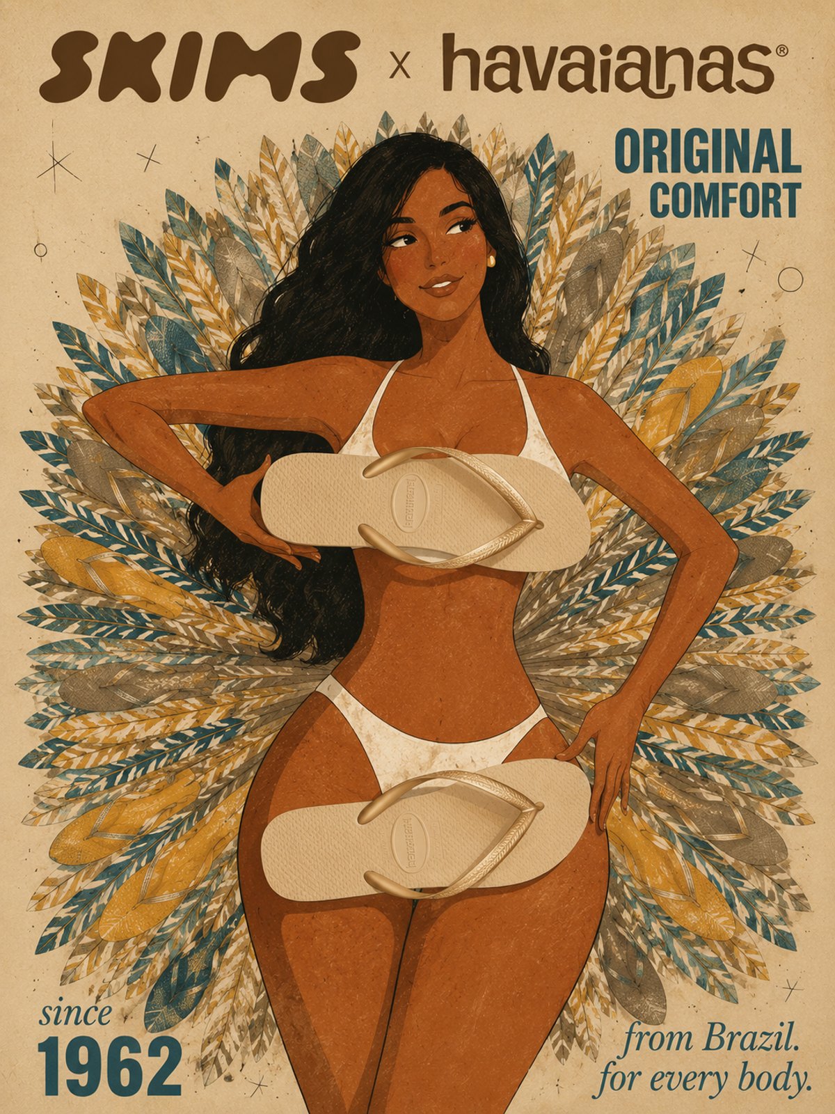 SKIMS x Havaianas spec campaign poster